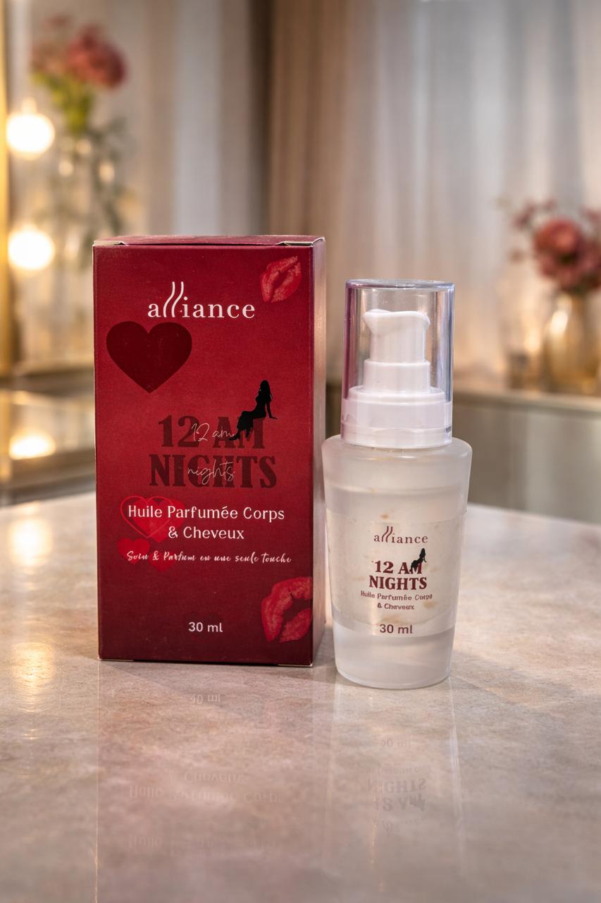 12 AM Nights – Huile Parfumée Corps & Cheveux